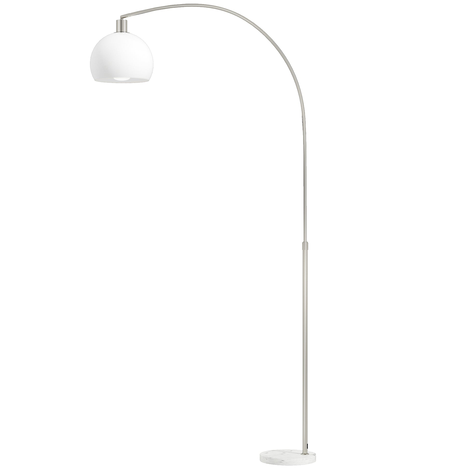 Photo of HOMCOM Floor Lamp for Living Room, Modern Standing Lamp with Shade & Foot Switch for Bedroom, Office, White in White colour on a white background