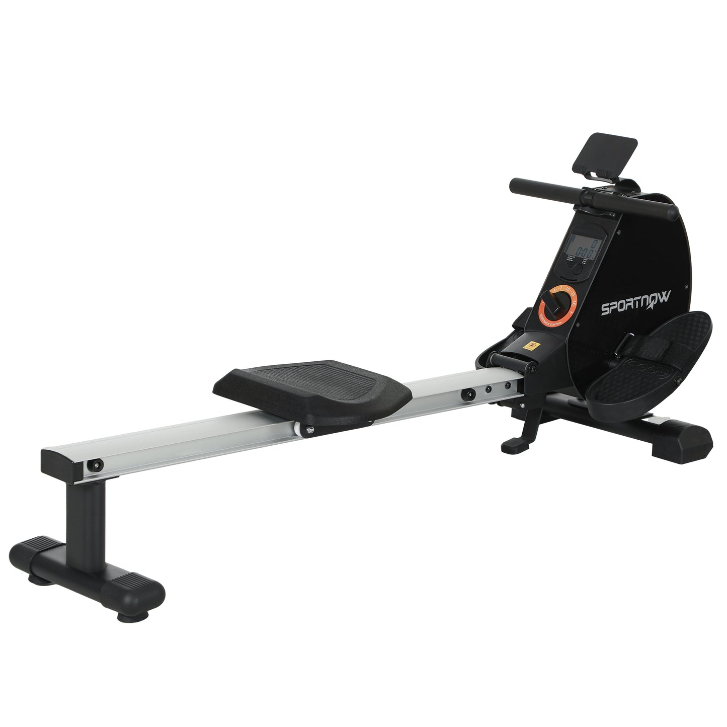 Photo of SPORTNOW Folding Magnetic Rowing Machine, with 16-Level Adjustable Resistance, Black in Black colour on a white background