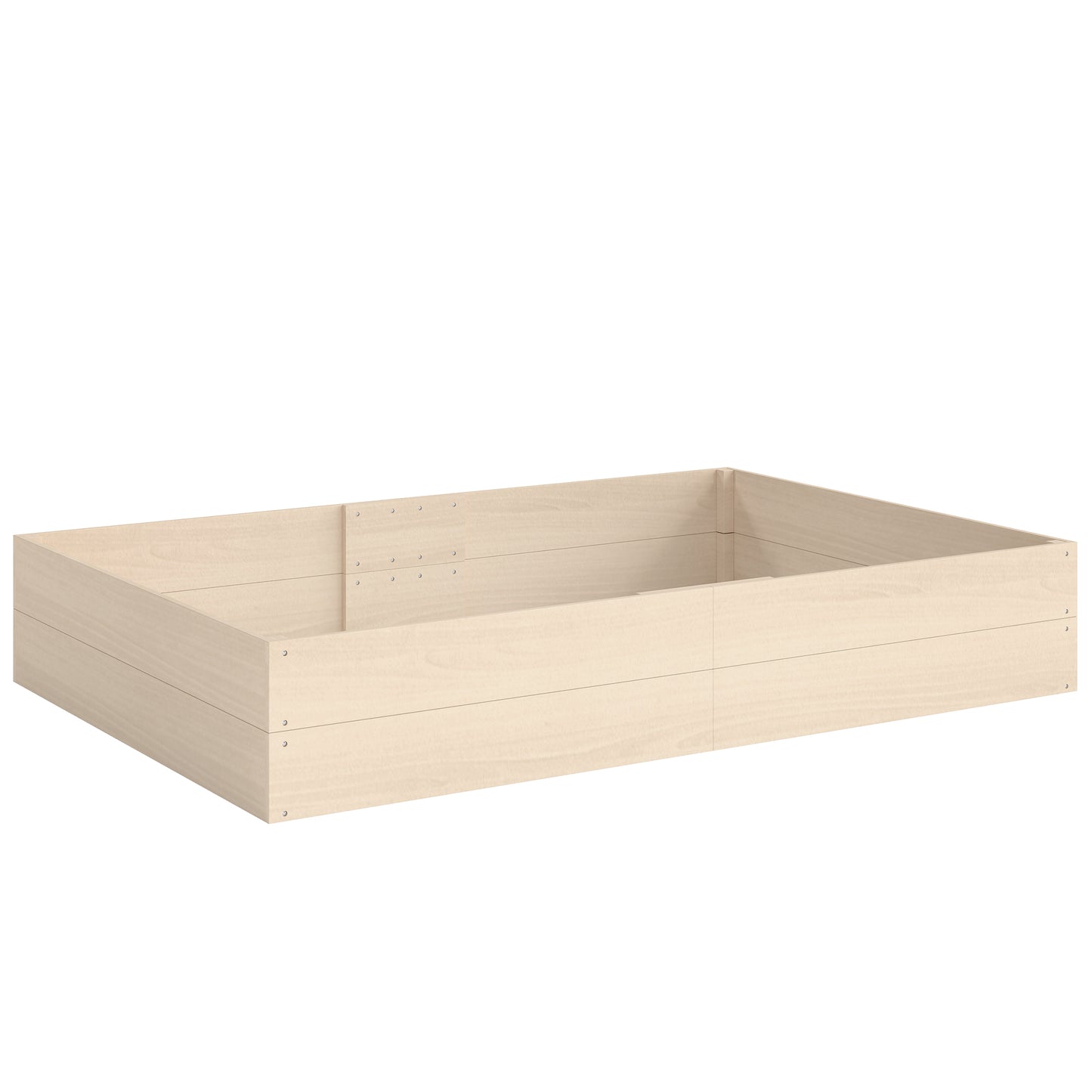 Photo of Outsunny Wooden Raised Bed for Garden, 620L Extra Large Raised Garden Bed with Open Bottom, Outdoor Elevated Planter Box in Box colour on a white background
