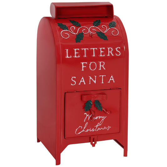 Photo of HOMCOM A5 Christmas Letter Postbox - Red/White in Red/White colour on a white background