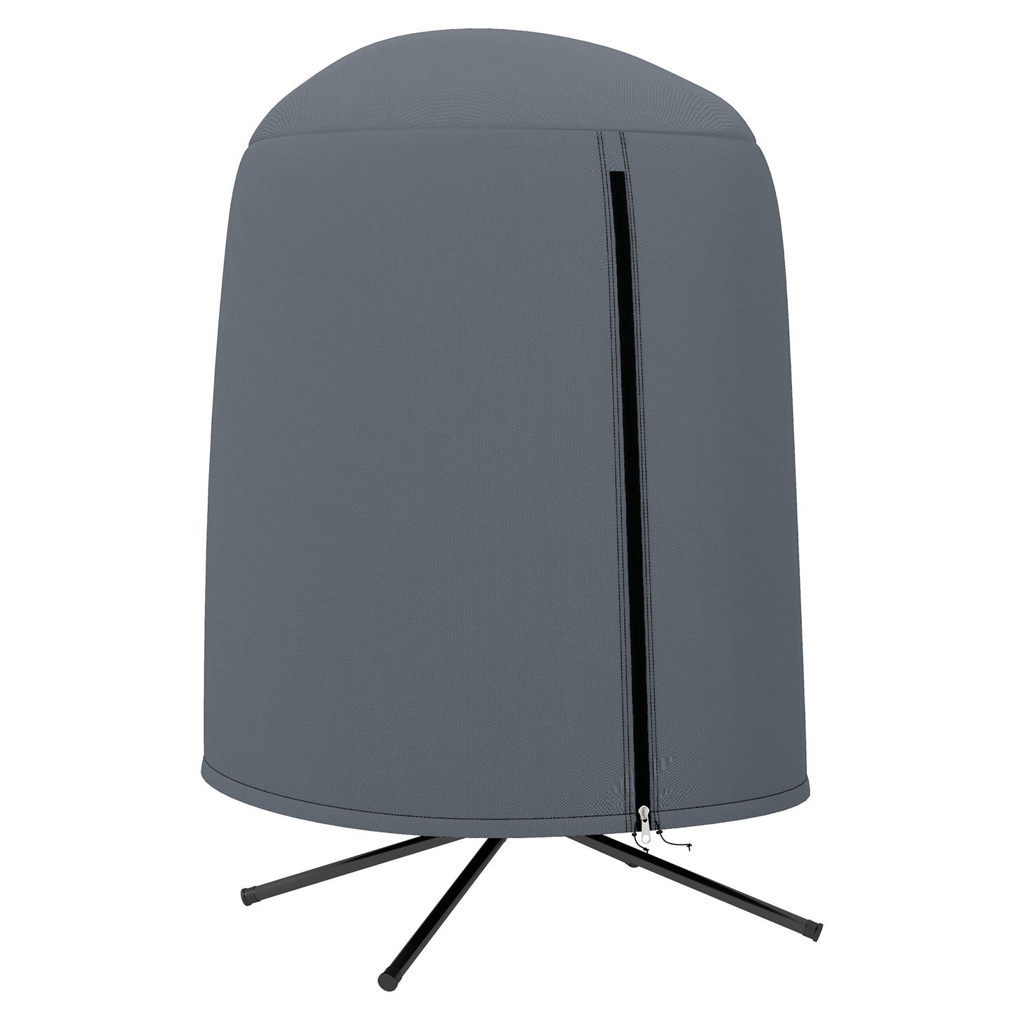 Photo of Outsunny 190 x Φ128cm Hanging Egg Chair Furniture Cover - Grey in Grey colour on a white background