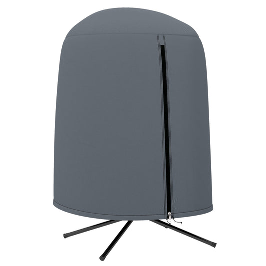 Photo of Outsunny 190 x Φ128cm Hanging Egg Chair Furniture Cover - Grey in Grey colour on a white background