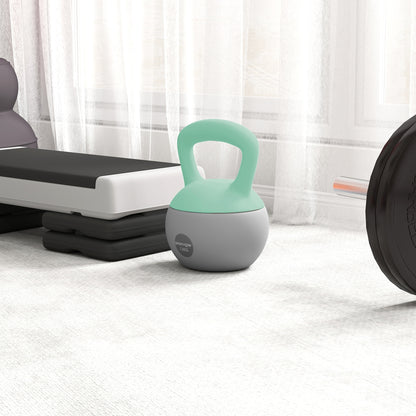 SPORTNOW soft kettlebell with mint green handle and gray body