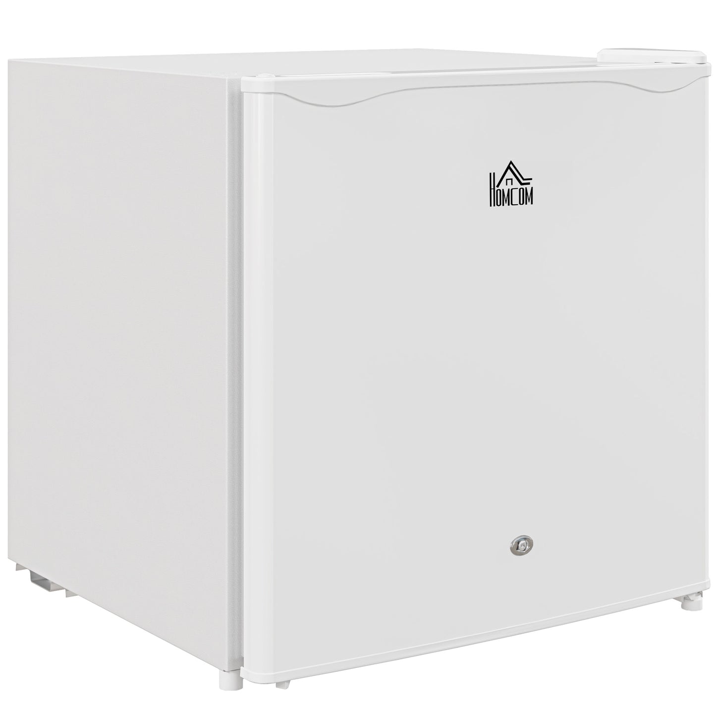 Photo of HOMCOM 46 Litre Lockable Countertop Fridge - Cream White in White colour on a white background
