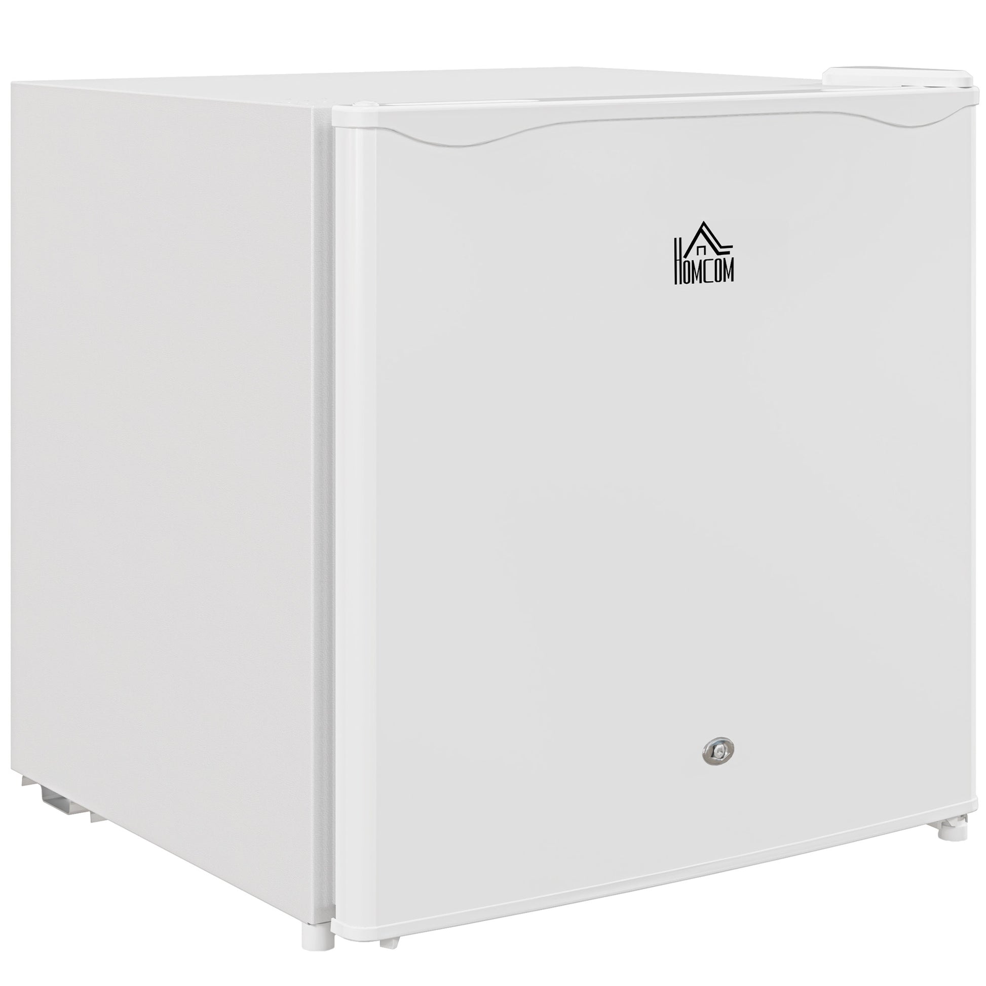 Photo of HOMCOM 46 Litre Lockable Countertop Fridge - Cream White in White colour on a white background