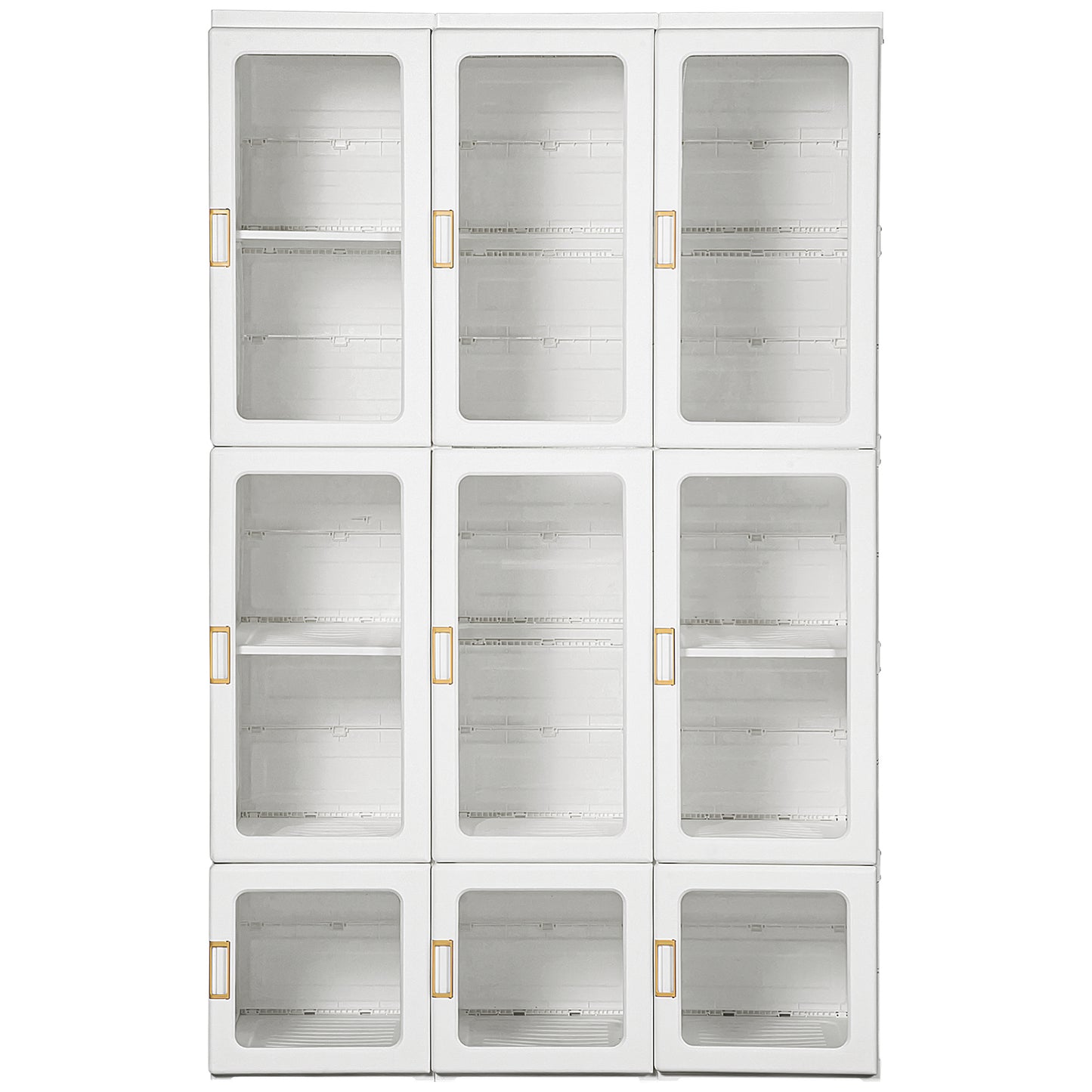 Photo of HOMCOM Portable Clothes Wardrobe for Bedroom, Foldable Clothes Organiser with Cube Storage, Hanging Rods, Magnet Doors, White in White colour on a white background