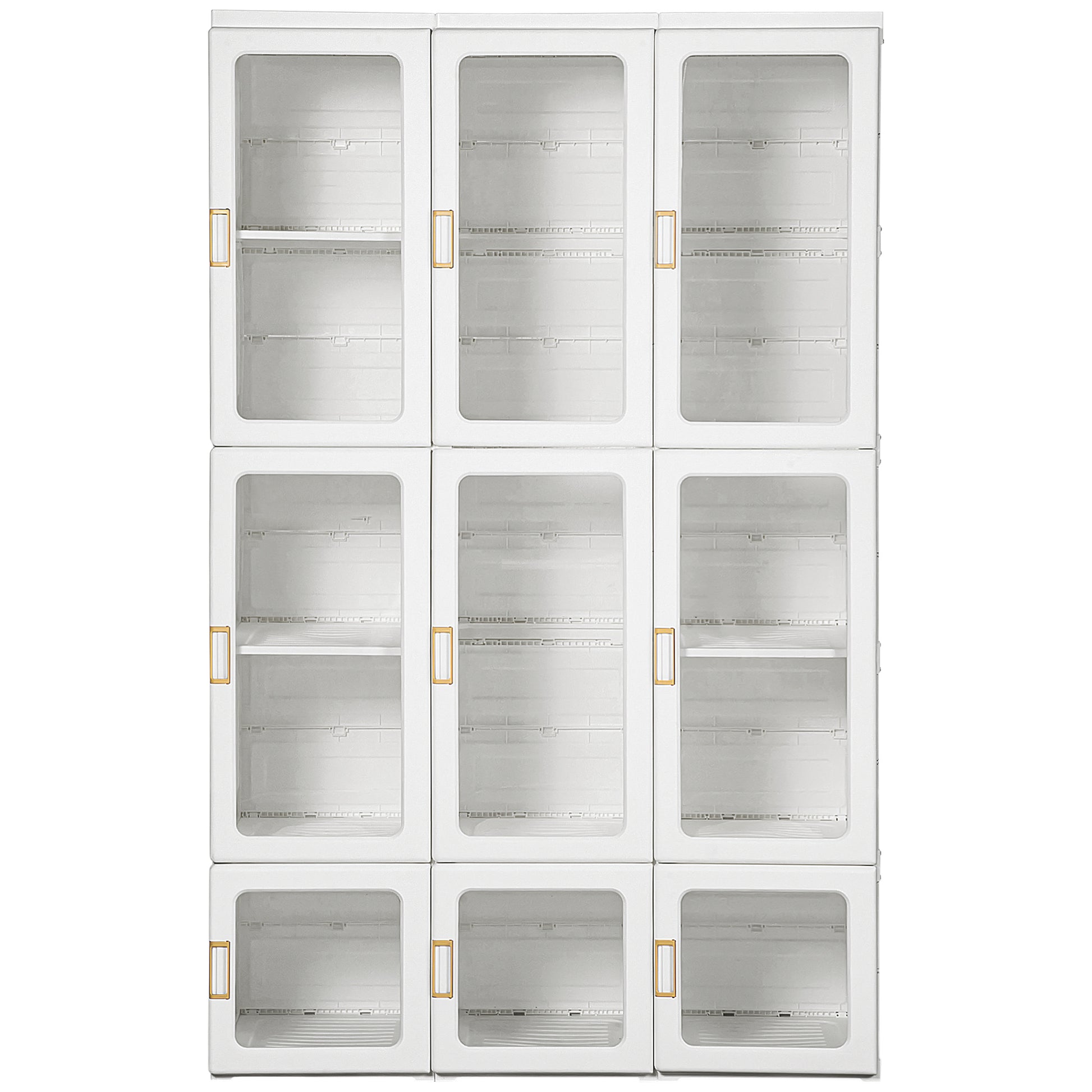 Photo of HOMCOM Portable Clothes Wardrobe for Bedroom, Foldable Clothes Organiser with Cube Storage, Hanging Rods, Magnet Doors, White in White colour on a white background