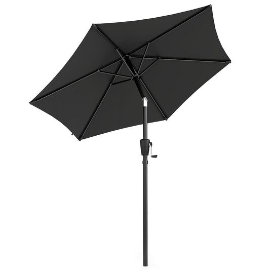 Photo of Outsunny 2m Garden Parasol Umbrella, Outdoor Table Parasol Umbrella with Crank Handle, Tilt Function, UV30+ Protection in Protection colour on a white background