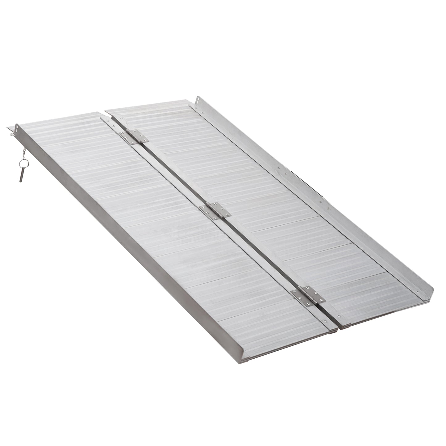 Photo of HOMCOM 4ft Folding Aluminum Wheelchair Ramp Scooter Portable Mobility Assist Suitcase Access Aid Disabled in Disabled colour on a white background