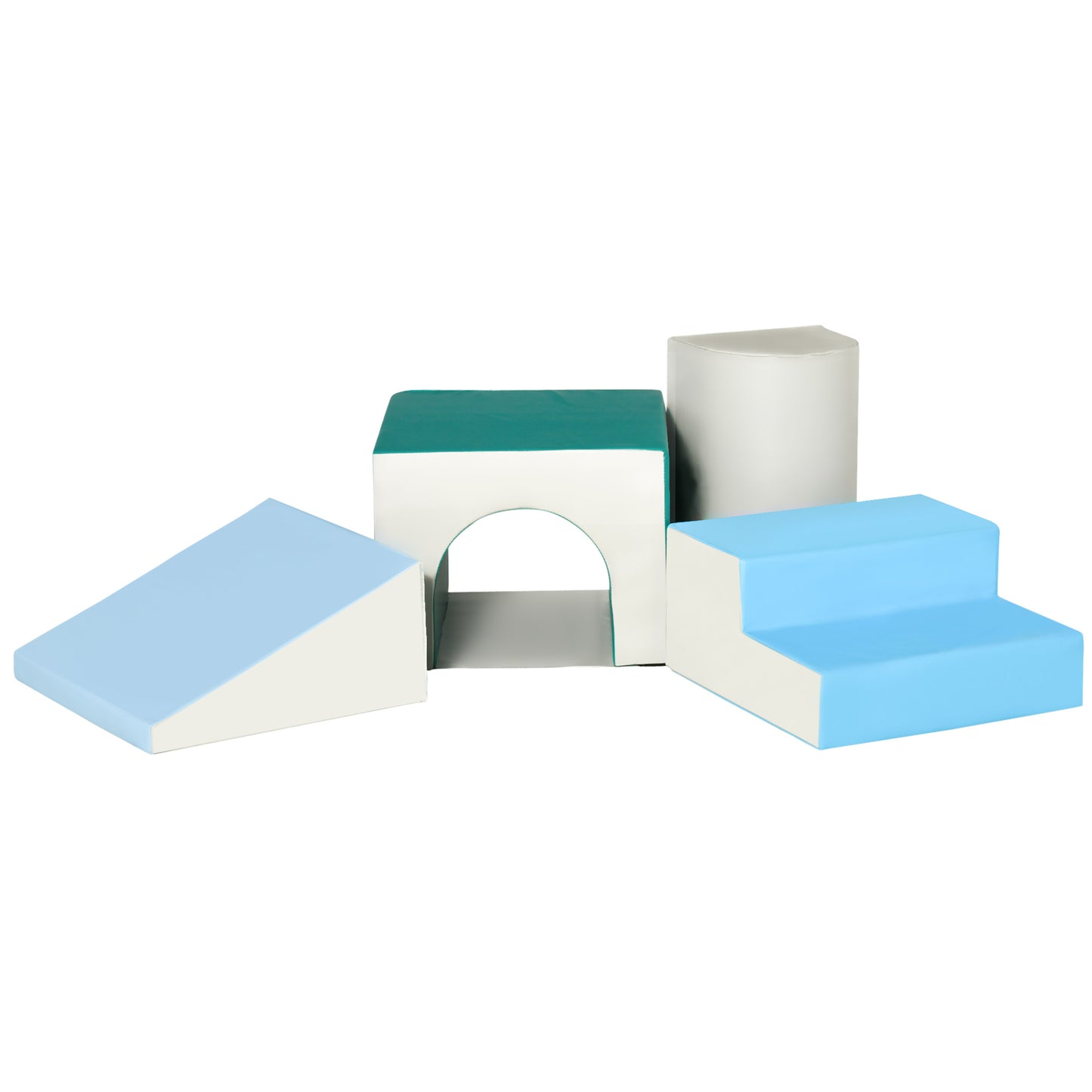 Photo of HOMCOM 4-Piece Soft Play Set for Toddlers 1-3 Years, Multi-colored in Multi-colored colour on a white background