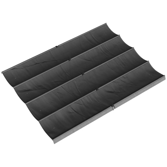 Photo of Outsunny Retractable Pergola Canopy Only, 3.92 x 3.5 m, UV30+ Replacement Canopy Cover for 4 x 3 m Pergola, Dark Grey in Grey colour on a white background
