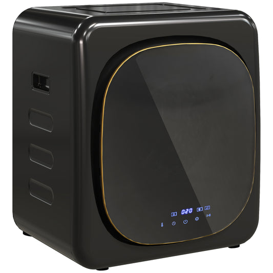 Photo of HOMCOM 2.5 kg Compact Tumble Dryer, with UV Sterilisation - Black in Black colour on a white background