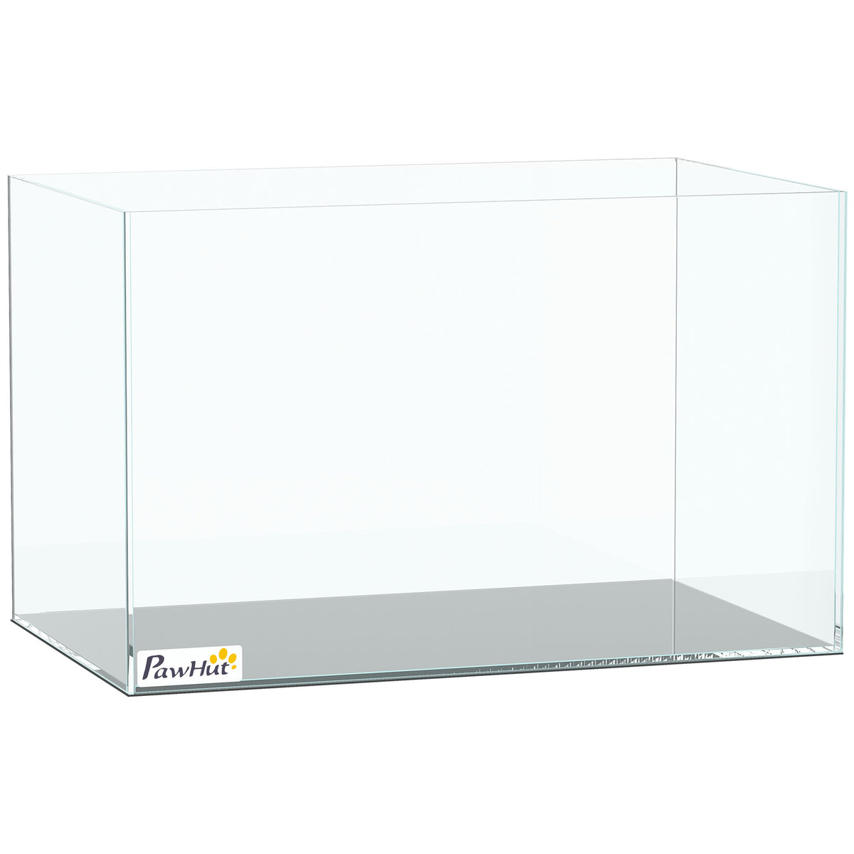 Photo of PawHut Fish Tank Bare Glass for DIY Glass Aquarium with Protective Base Mat 24L Transparent for Fish Shrimps in Shrimps colour on a white background