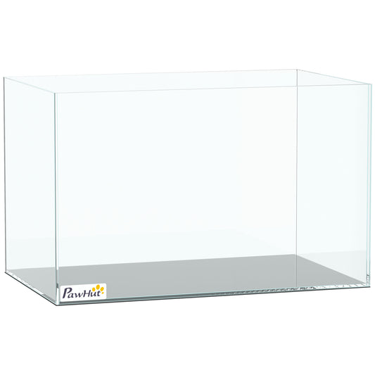 Photo of PawHut Fish Tank Bare Glass for DIY Glass Aquarium with Protective Base Mat 24L Transparent for Fish Shrimps in Shrimps colour on a white background