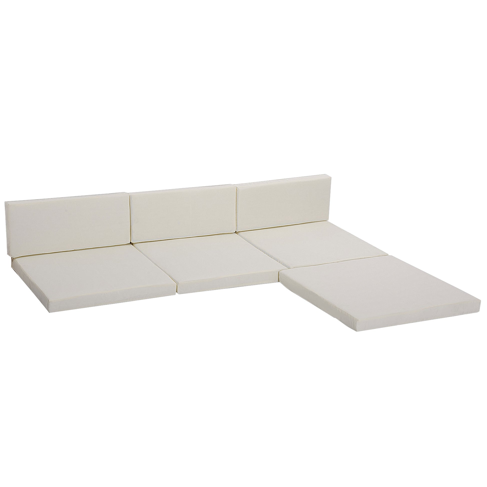 Photo of Outsunny Outdoor Cushion Pad Set for Rattan Furniture, 7 Piece Garden Furniture Cushions ONLY, Cream in Cream colour on a white background