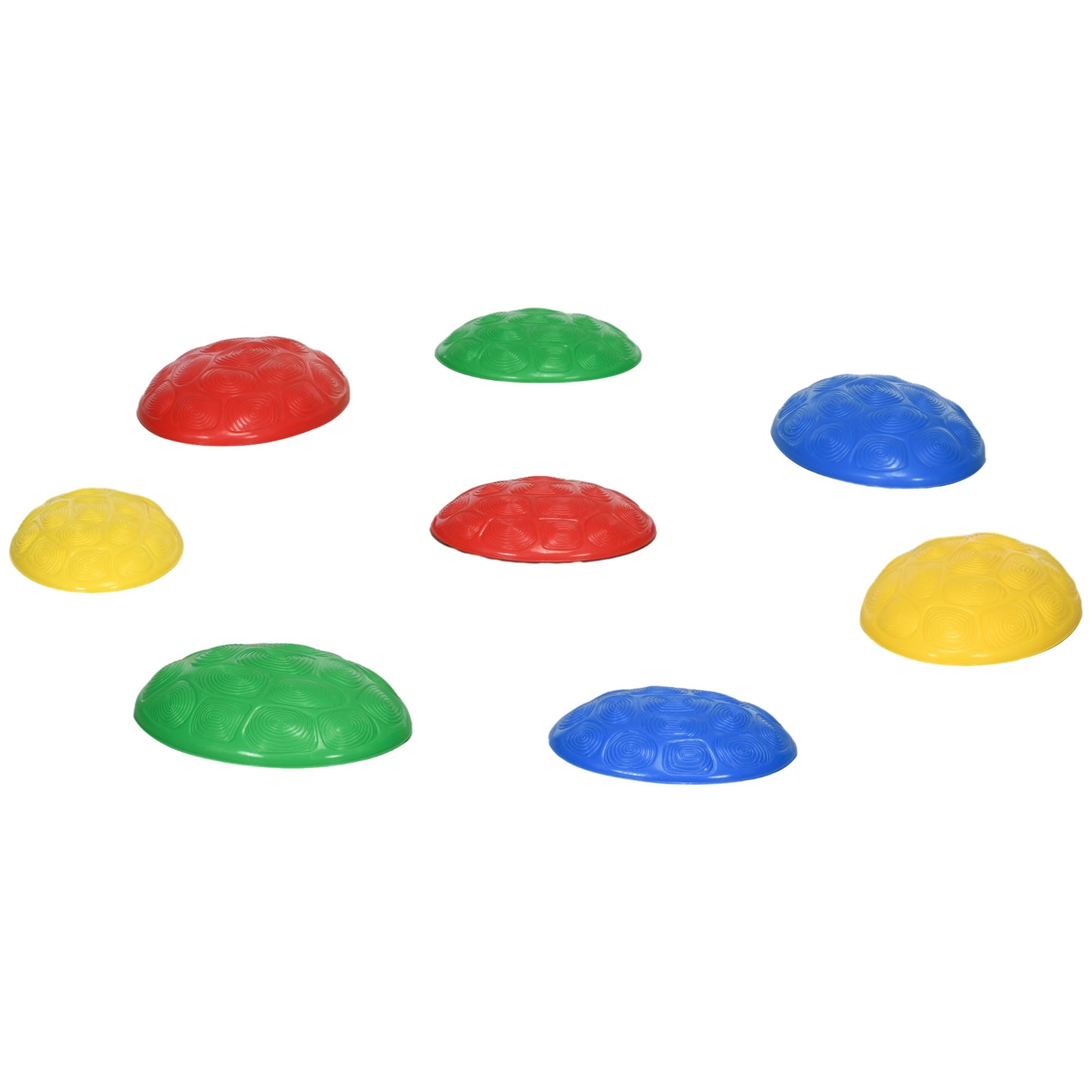 Photo of ZONEKIZ Eight-Piece Kids Stepping Stones, with Non-Slip Mats, Balance River Stones in Stones colour on a white background