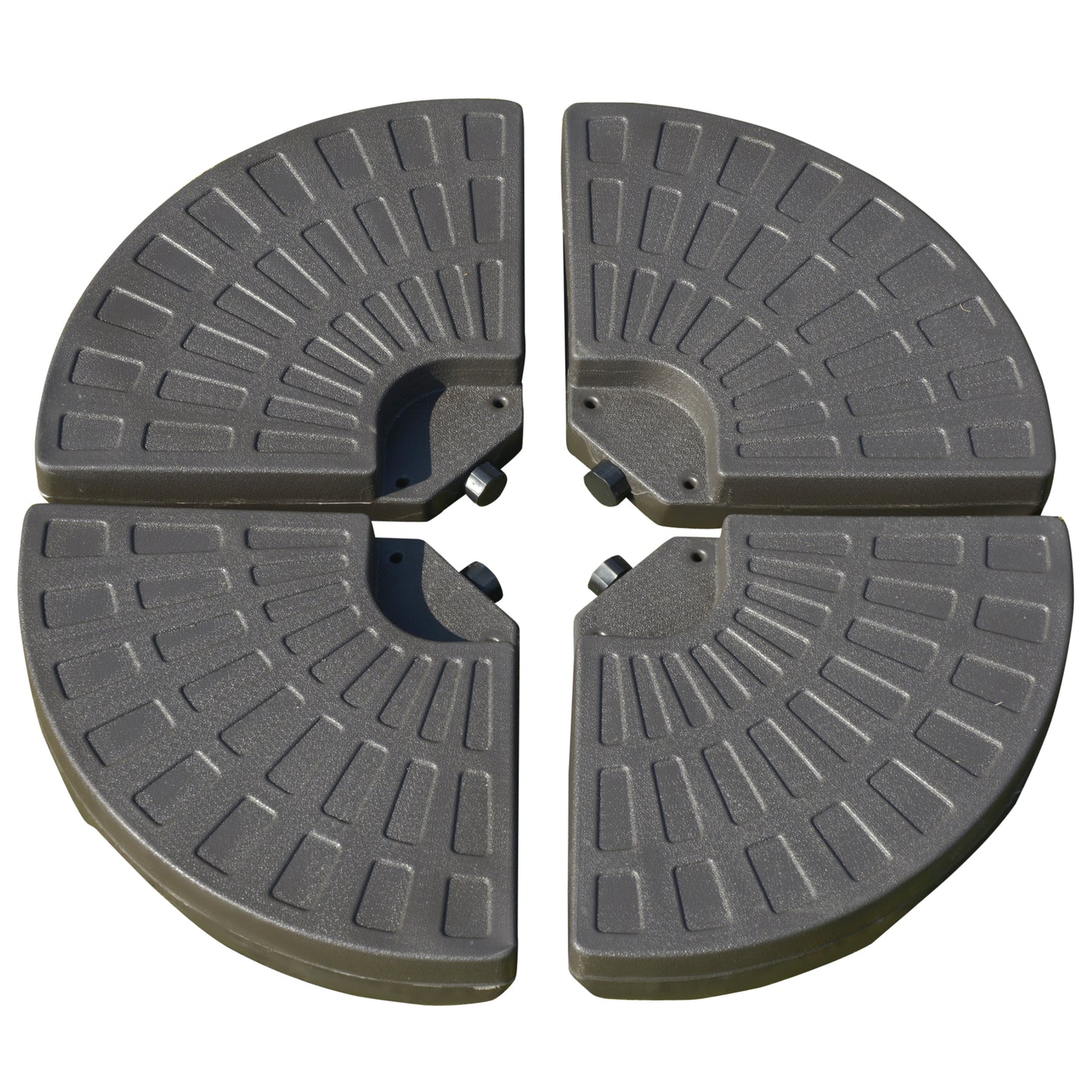 Photo of Outsunny Set of 4 Fillable Parasol Weights - 100kg in 100kg colour on a white background