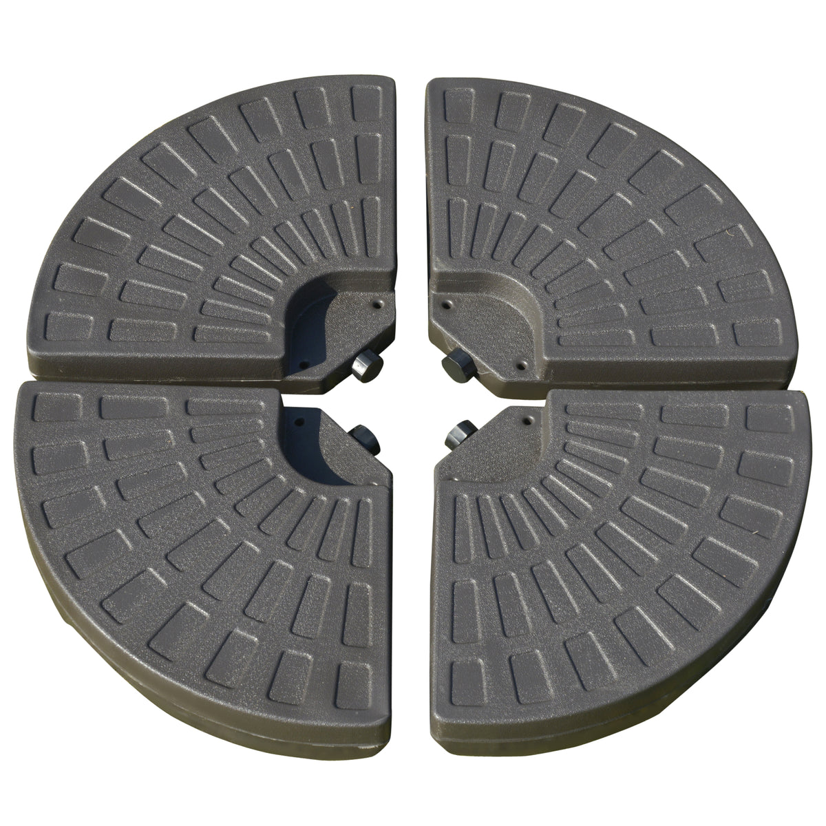 Photo of Outsunny Set of 4 Fillable Parasol Weights - 100kg in 100kg colour on a white background