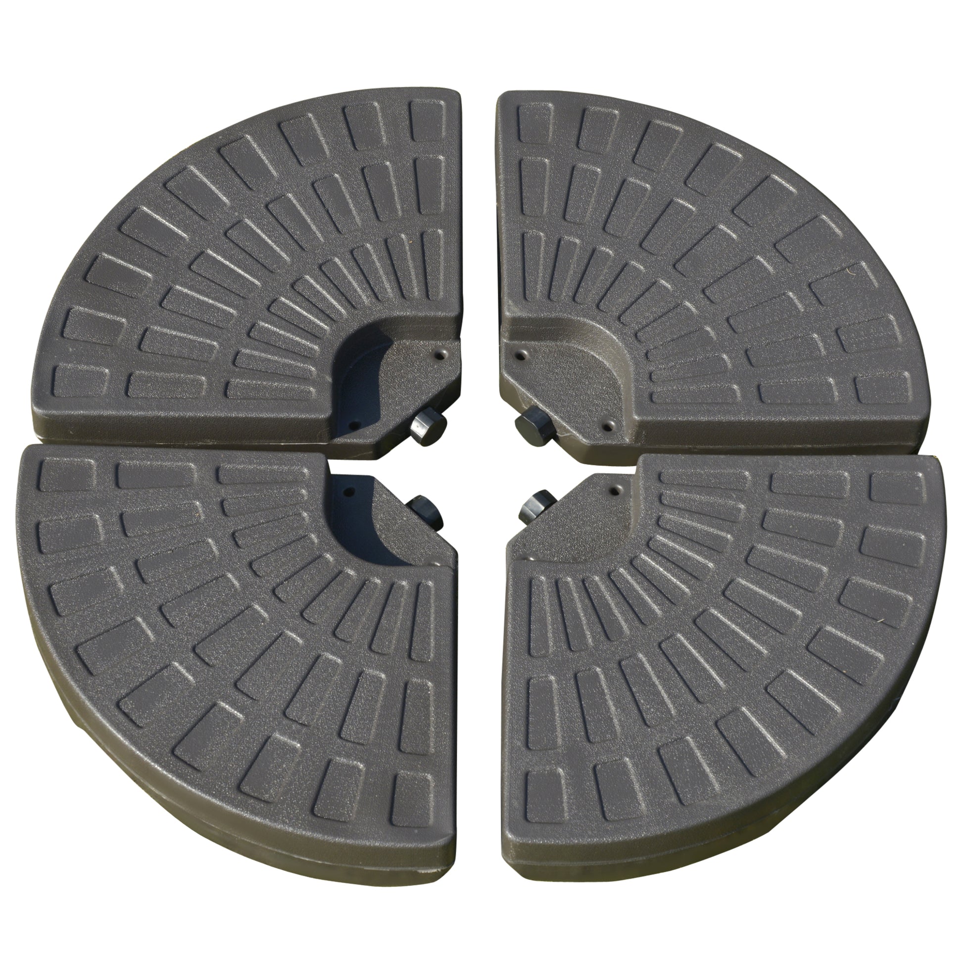 Photo of Outsunny Set of 4 Fillable Parasol Weights - 100kg in 100kg colour on a white background
