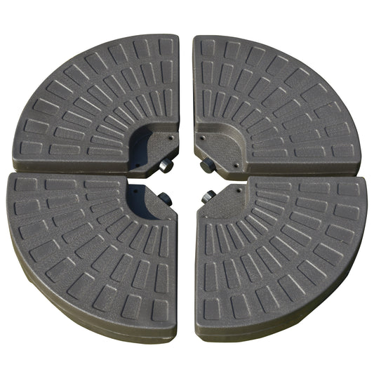Photo of Outsunny Set of 4 Fillable Parasol Weights - 100kg in 100kg colour on a white background