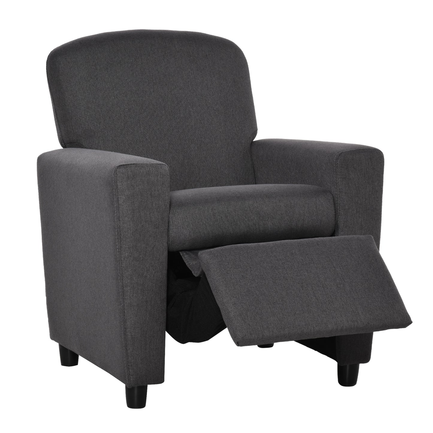 Photo of HOMCOM 2 in 1 design Kids Sofa Armchair with Footrest for Children Playroom Bedroom Living Room, 55 x 50 x 67cm, Grey in Grey colour on a white background