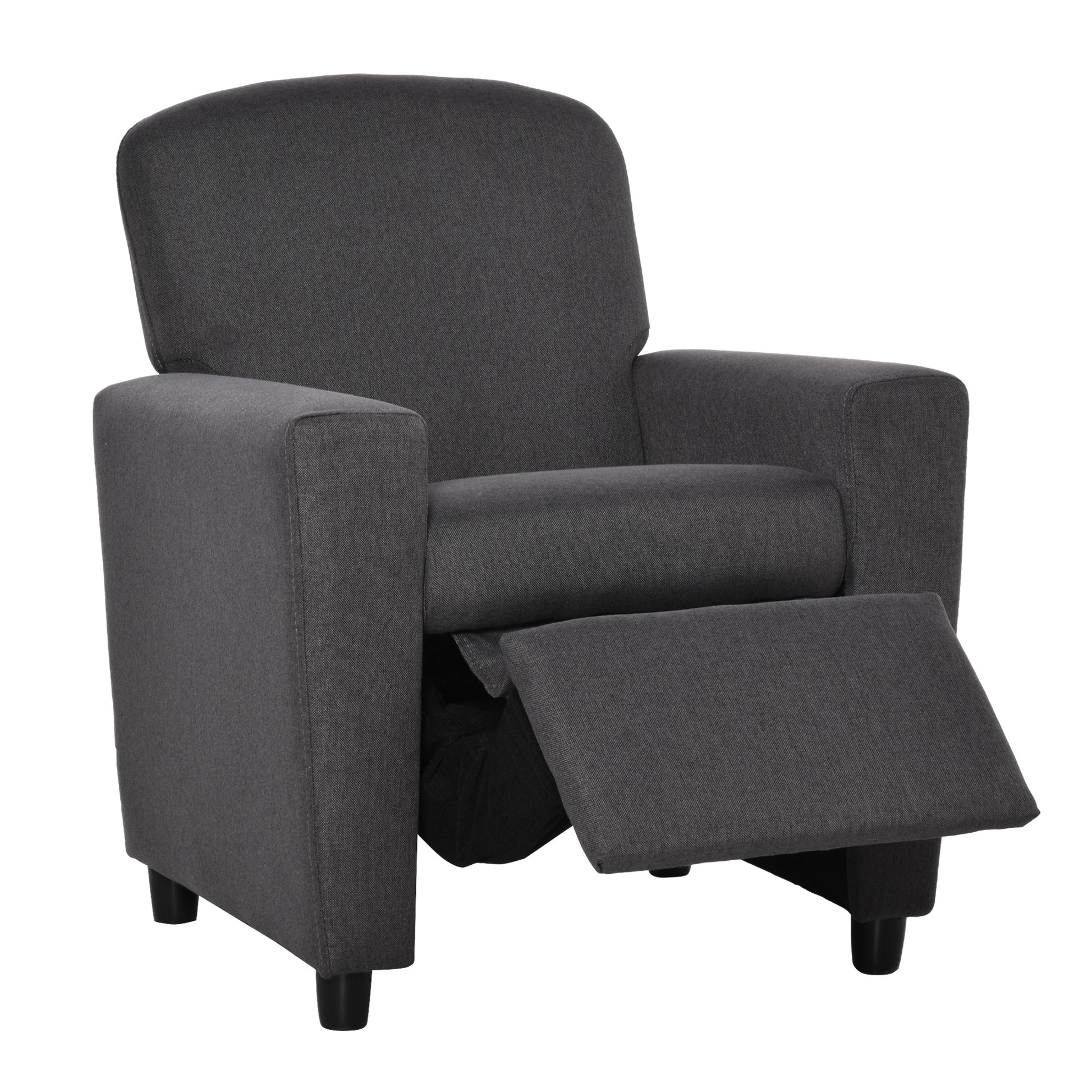 Photo of HOMCOM 2 in 1 design Kids Sofa Armchair with Footrest for Children Playroom Bedroom Living Room, 55 x 50 x 67cm, Grey in Grey colour on a white background