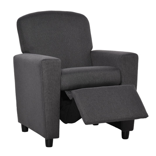 Photo of HOMCOM 2 in 1 design Kids Sofa Armchair with Footrest for Children Playroom Bedroom Living Room, 55 x 50 x 67cm, Grey in Grey colour on a white background