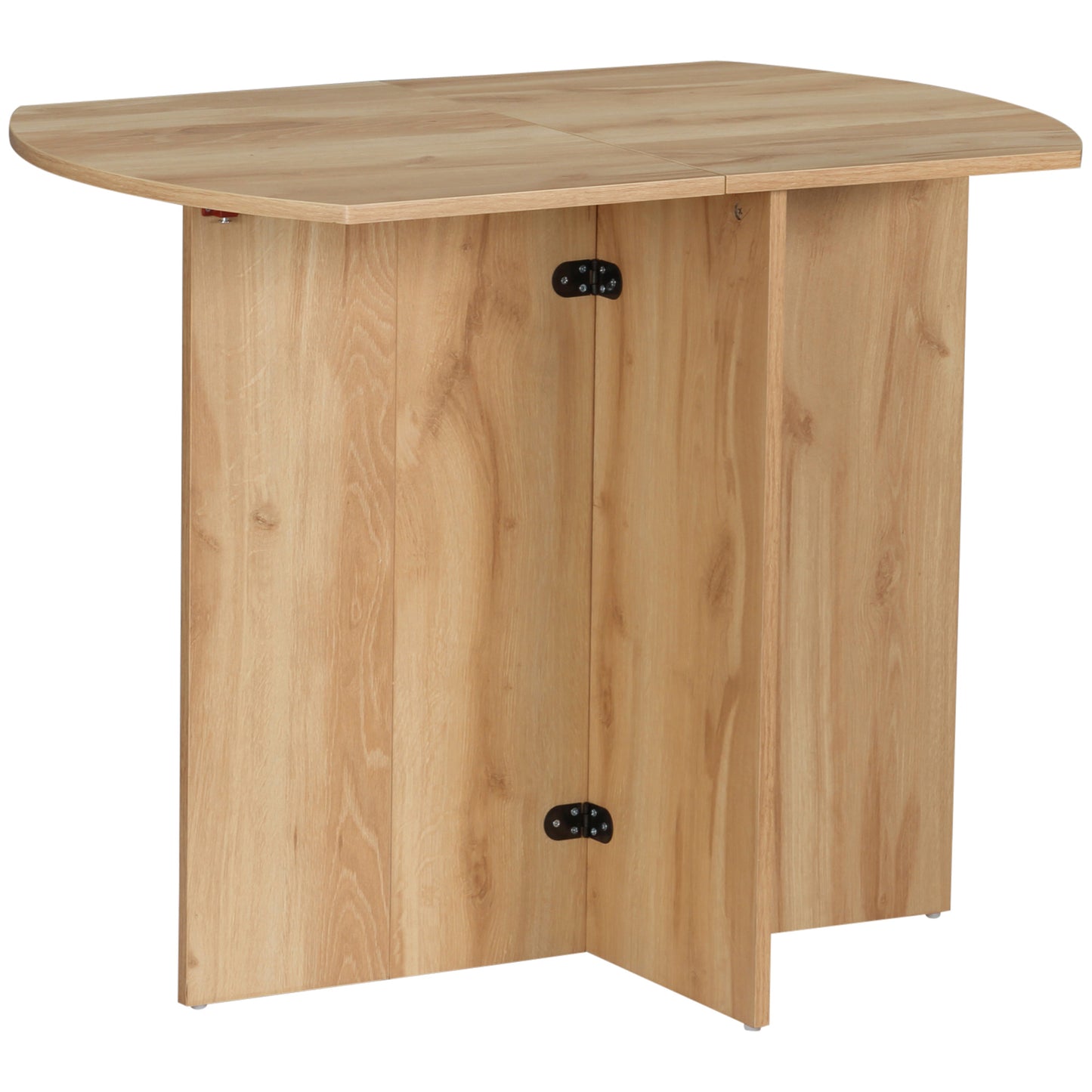 Photo of HOMCOM Four-Person Drop Leaf Dining Table - Wood-Effect in Wood-Effect colour on a white background