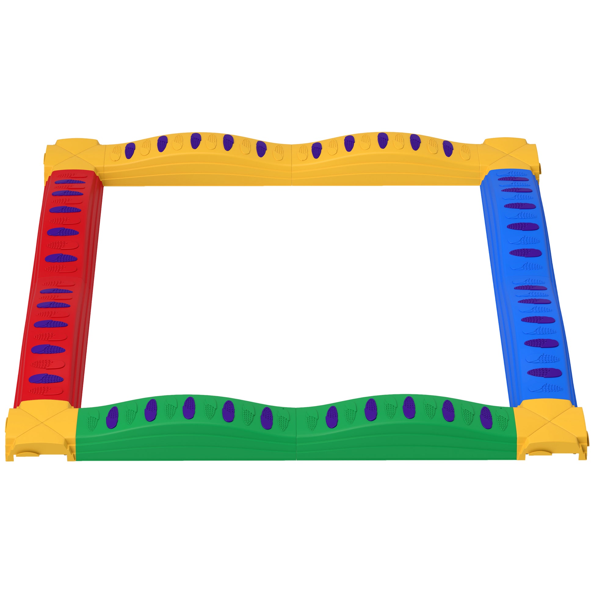 Photo of AIYAPLAY 12-Piece Kids Balance Beam Stepping Stones, with Non-Slip Foot Pads, Multicoloured in Multicoloured colour on a white background