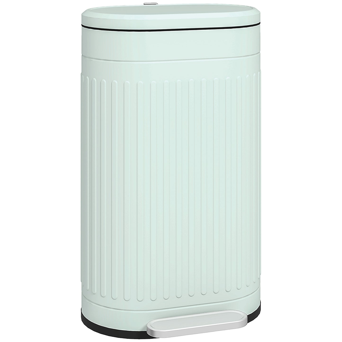 Photo of HOMCOM 30L Metal Kitchen Bin, with Soft-Close Lid - Light Green in Green colour on a white background