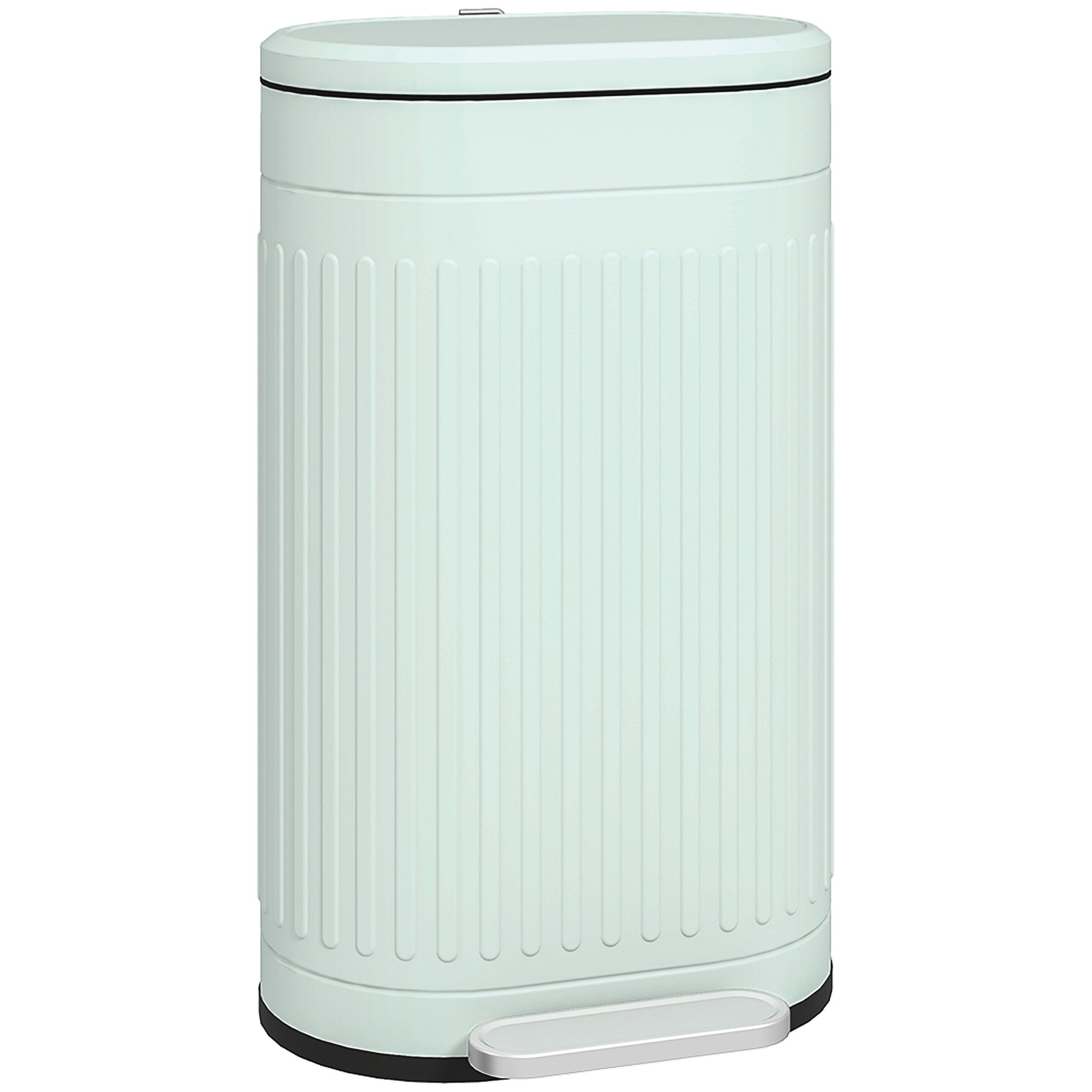 Photo of HOMCOM 30L Metal Kitchen Bin, with Soft-Close Lid - Light Green in Green colour on a white background