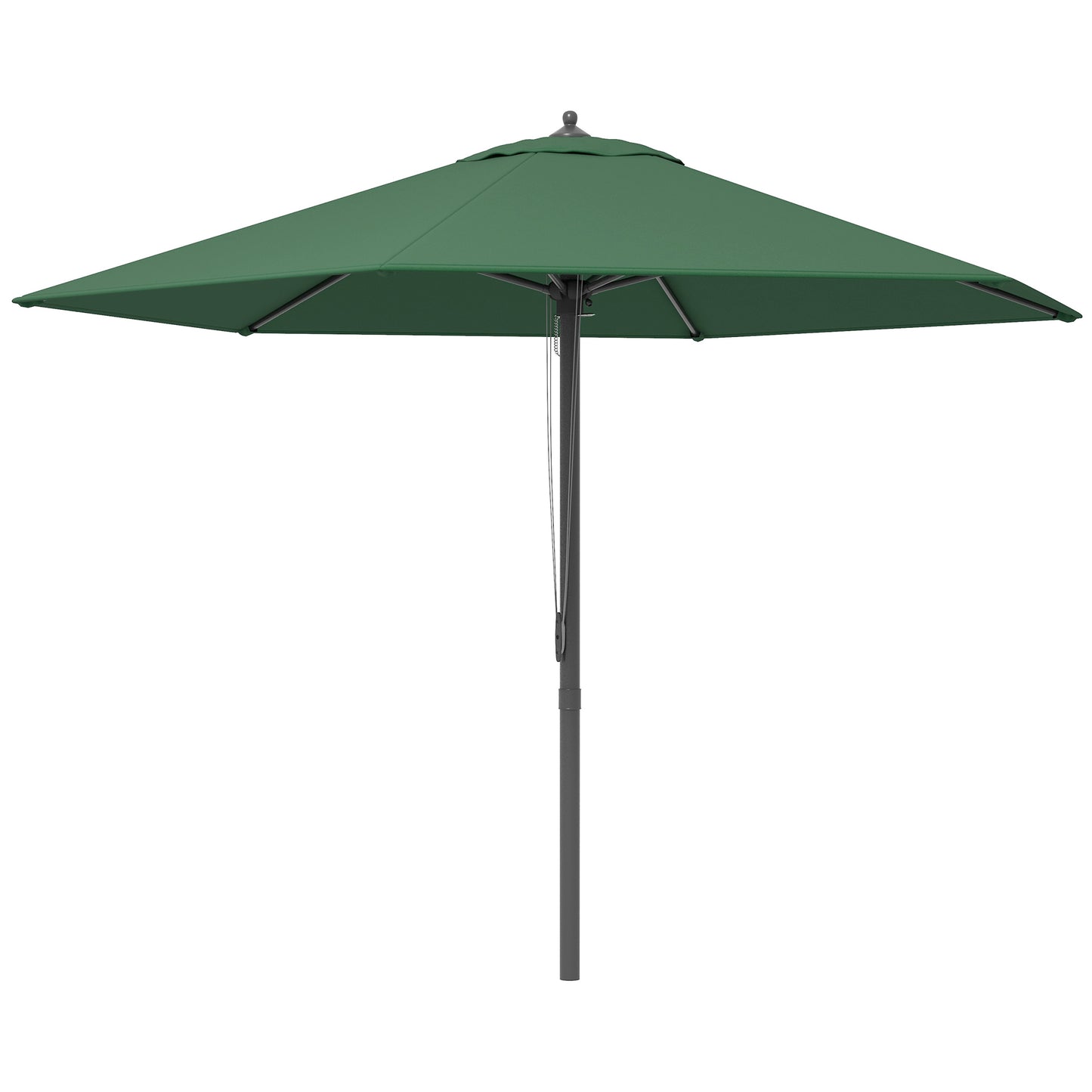Photo of Outsunny 2.8m Garden Parasol Umbrella, Round Outdoor Market Table Umbrella Sun Shade Canopy, Green in Green colour on a white background