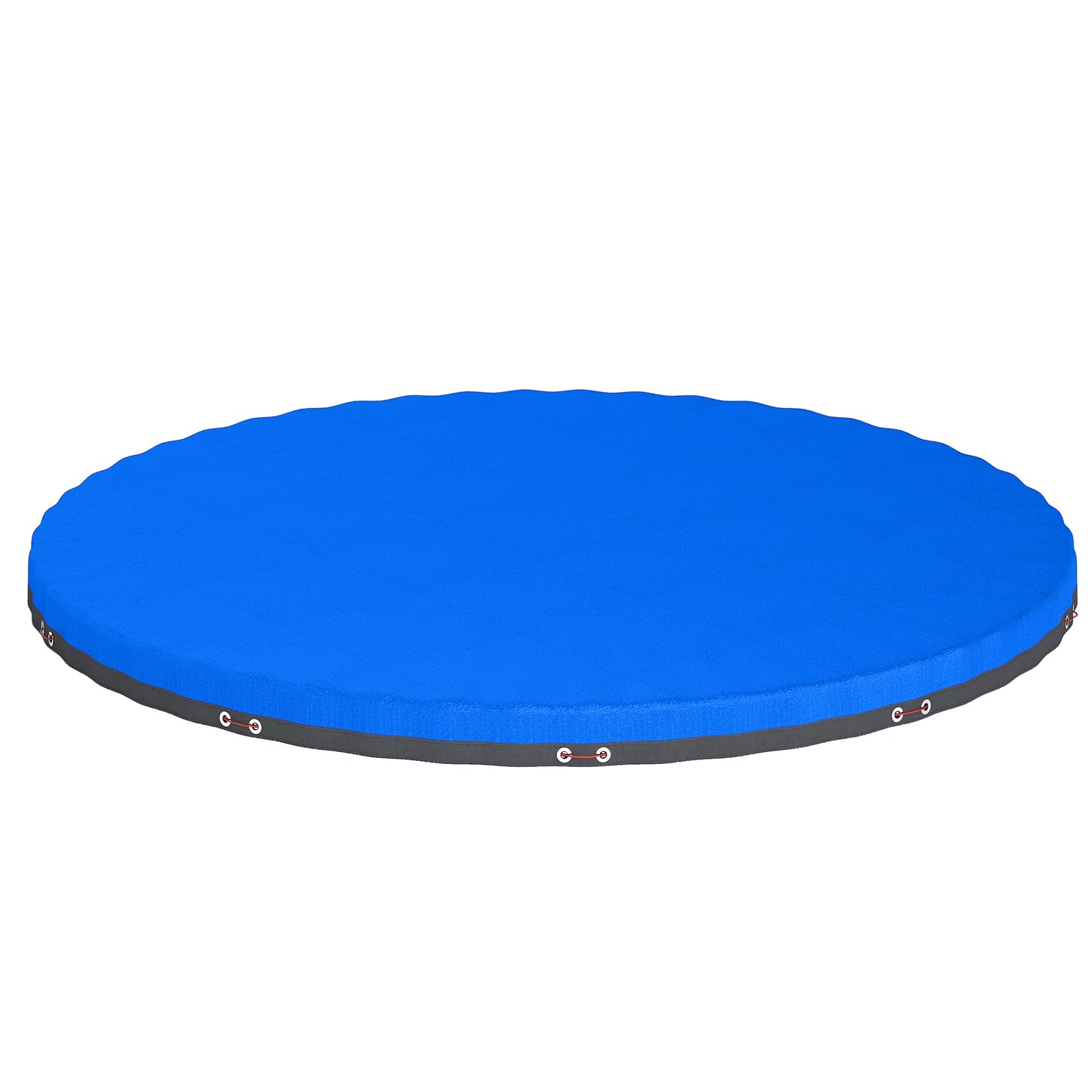 Photo of Outsunny Round Pool Cover, 10 ft Waterproof Swimming Pool Cover with Secure Rope, Tightener for Above Ground Pools, Blue in Blue colour on a white background