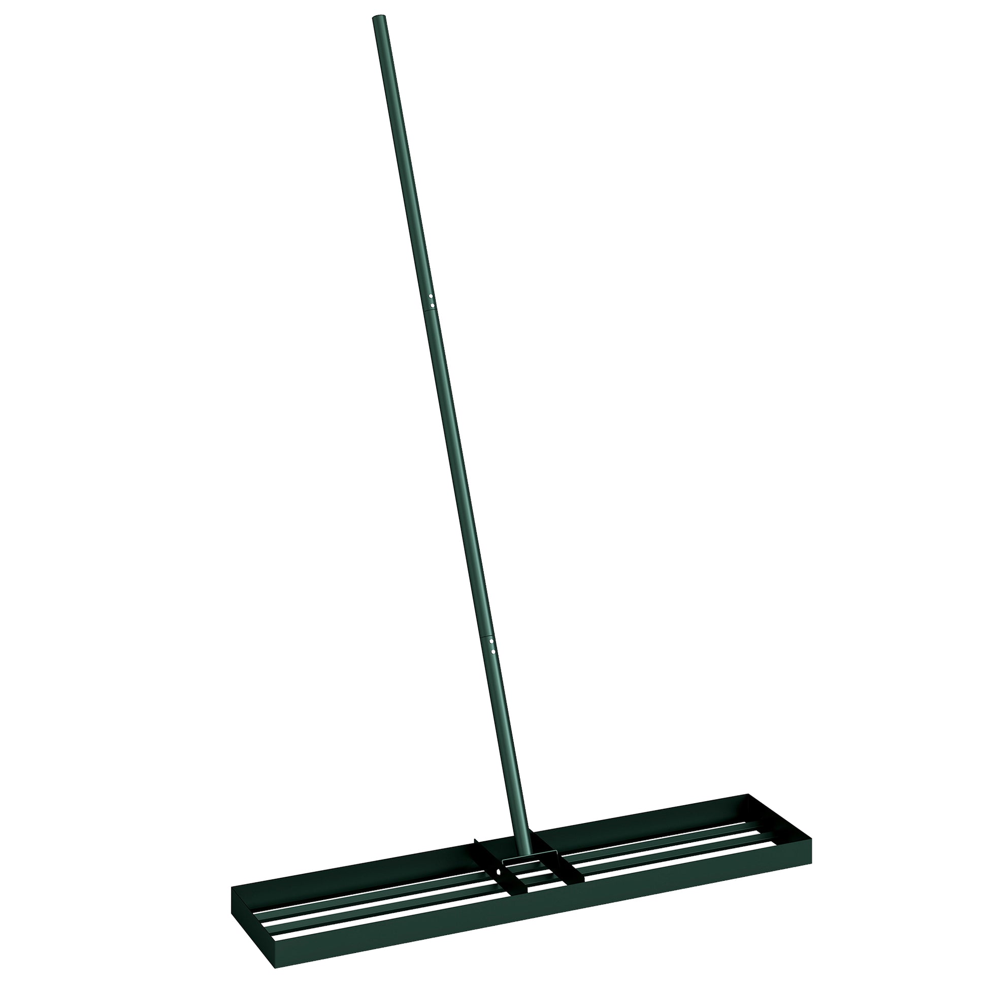 Photo of Outsunny Lawn Levelling Rake, 113 x 26 cm Lawn Leveller Lute with 169 cm Handle for Grass Soil Sand Yard Golf Course in Course colour on a white background