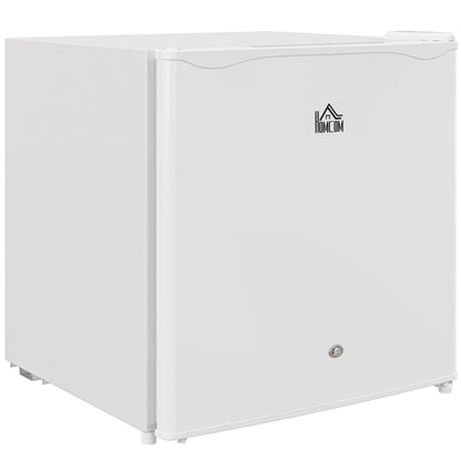 HOMCOM 46-litre lockable countertop fridge in cream white