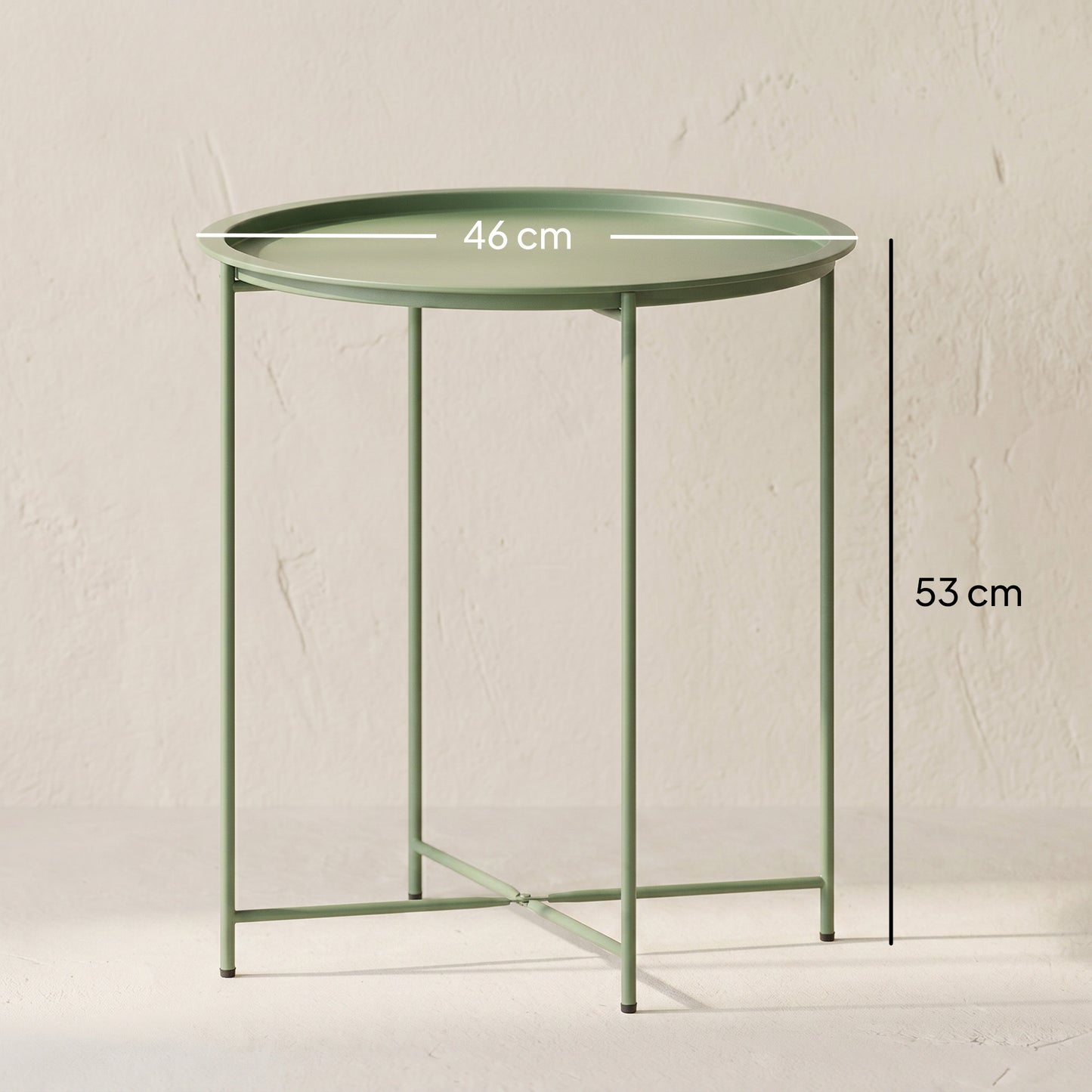 Outsunny Steel Removable Tray Top Garden Table - Green