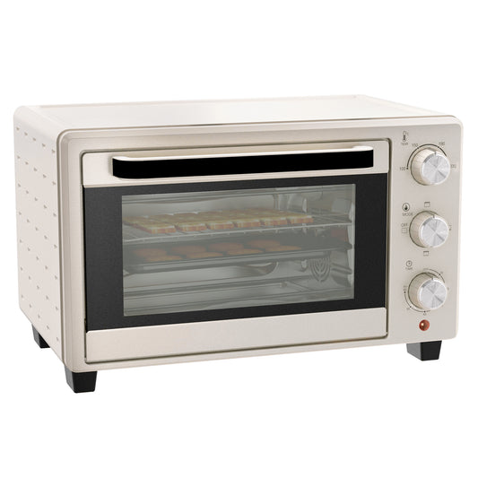 Photo of HOMCOM 21L Mini Countertop Oven, 100°C-230°C Adjustable Temp - Cream White in White colour on a white background