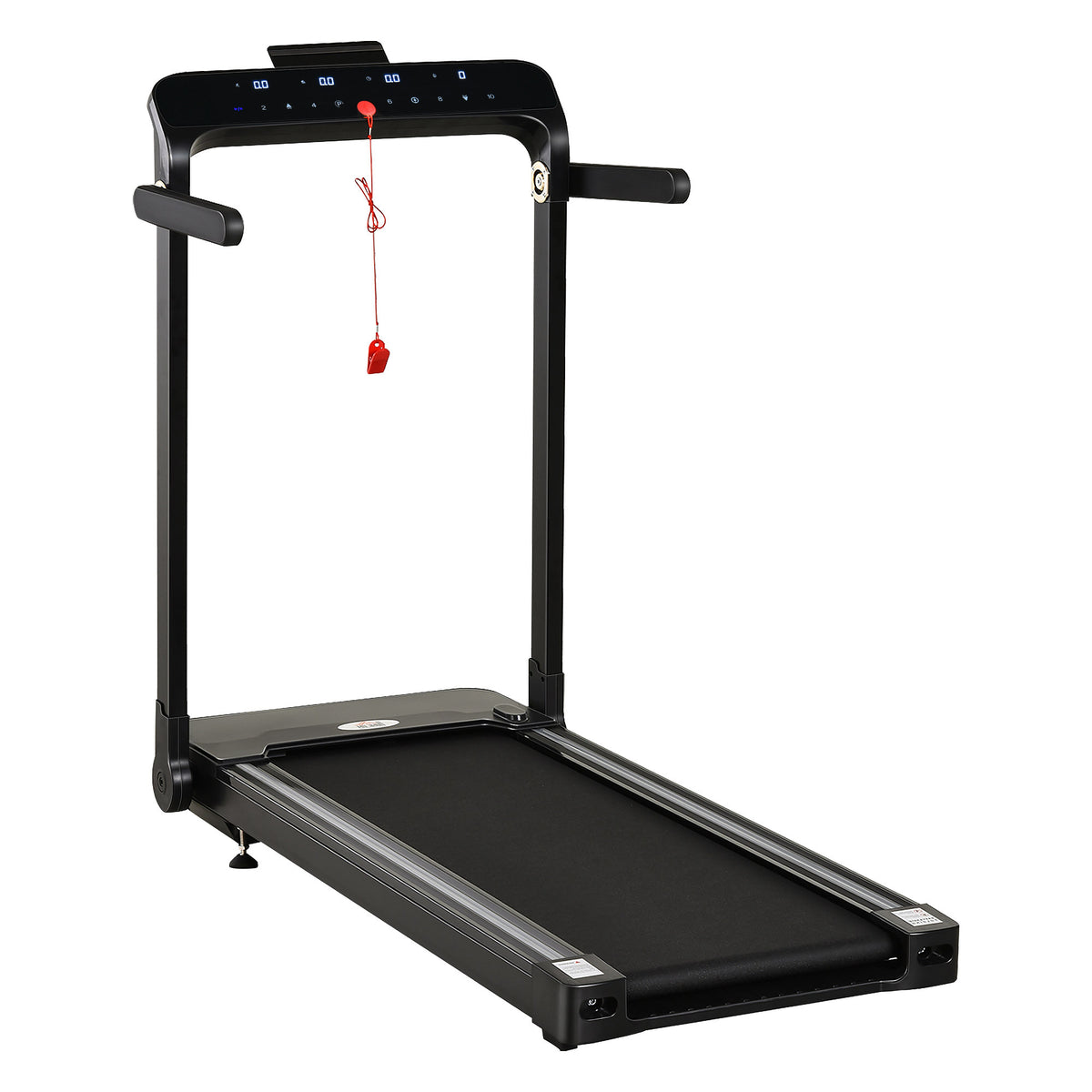 Photo of HOMCOM Folding Treadmill, 1.85HP Installation-Free Walking Jogging Running Machine, 12KM/H with 12 Pre-Programs and LED Display for Home Gym Office in Office colour on a white background