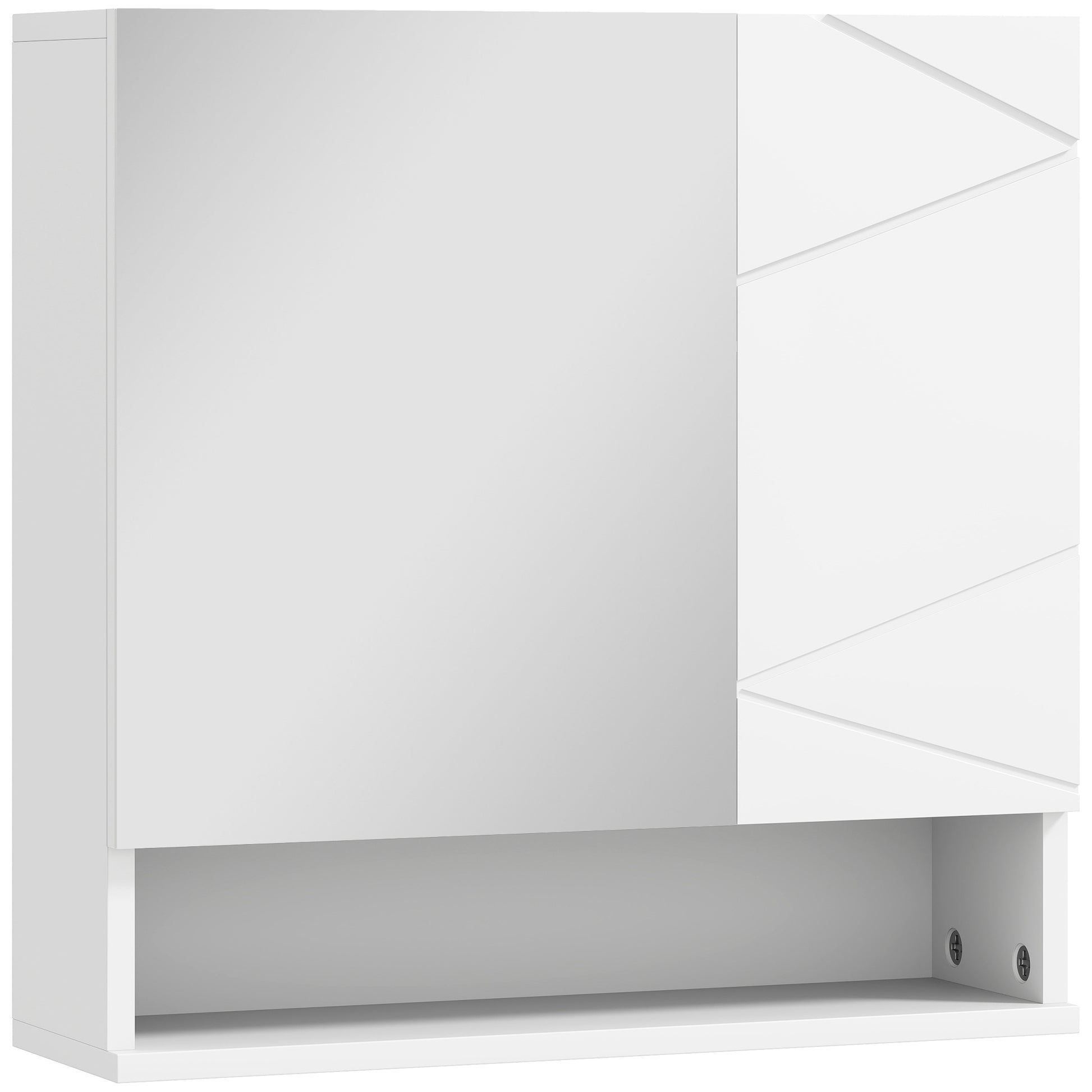 Photo of kleankin Wall Mounted Bathroom Storage Cupboard - White in White colour on a white background