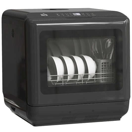 Photo of HOMCOM 6L Five-Mode Tabletop Dishwasher - Black in Black colour on a white background