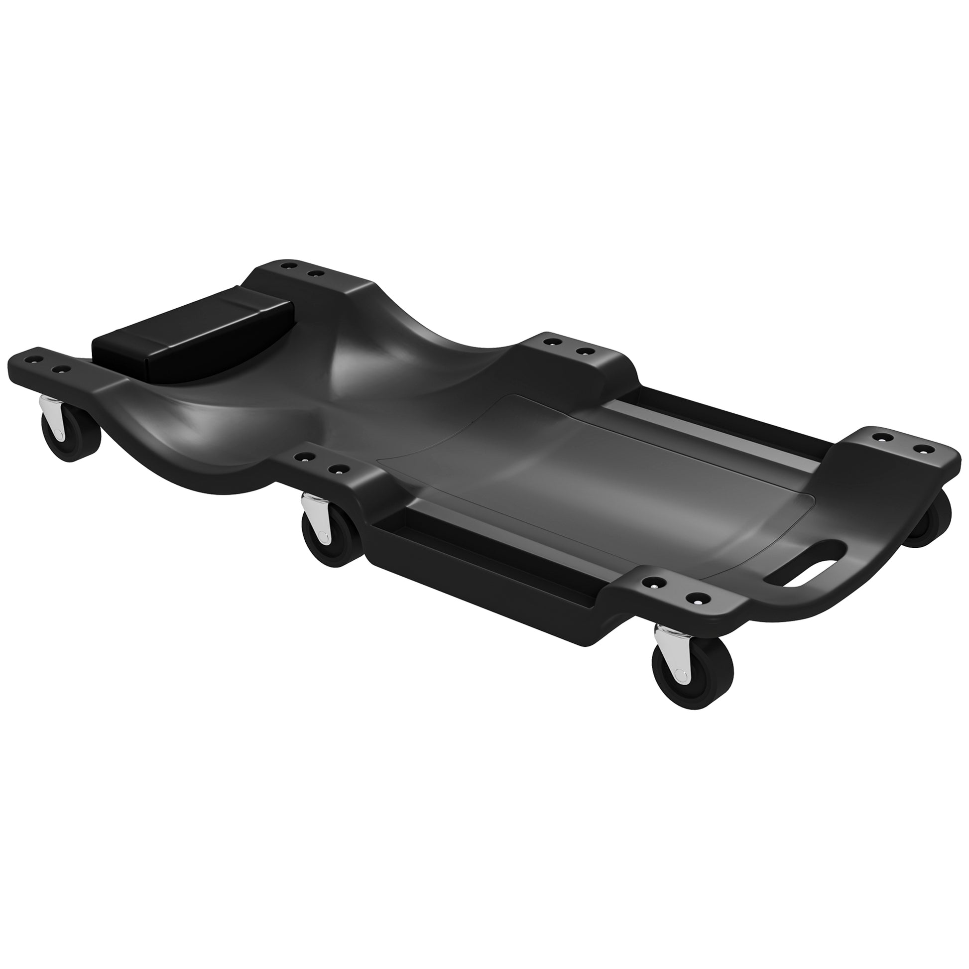 Photo of DURHAND Mechanic Vehicle Creeper, Under-Car Rolling Crawler Board, with Headrest, Wheels, Black in Black colour on a white background