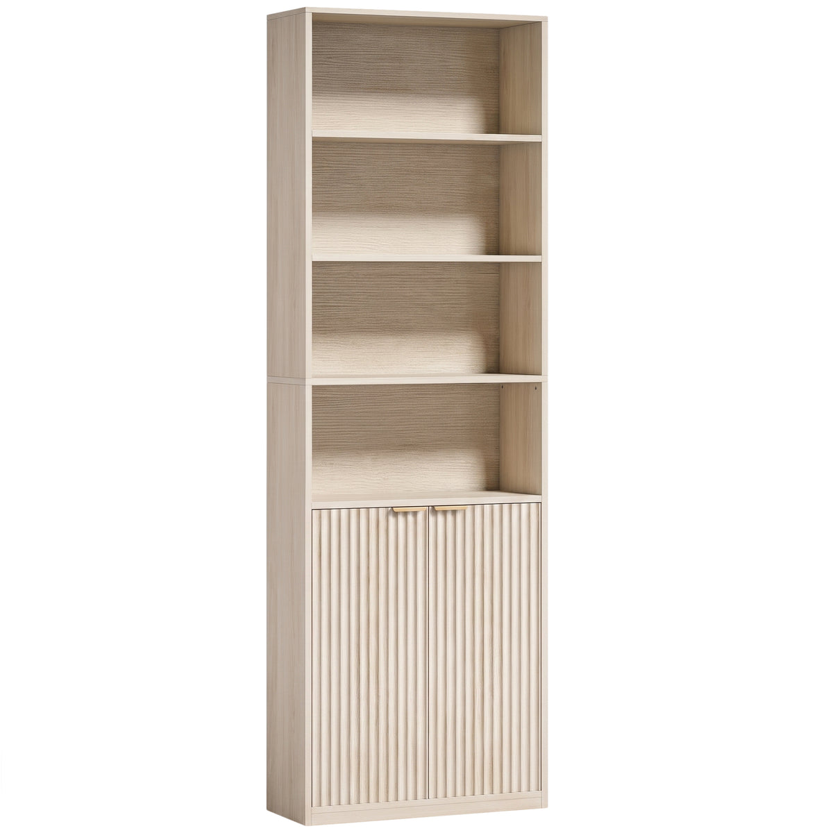 Photo of HOMCOM Bookcase Adjustable Shelf Bookshelf Anti-Tip Hardware 6-Tier, Oak Wood Effect in Effect colour on a white background