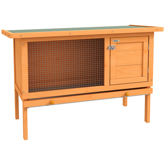 Photo of PawHut Rabbit Hutch Outdoor Guinea Pig Hutch Bunny Cage Shelter Outdoor, 90 x 45 x 65cm in 65cm colour on a white background