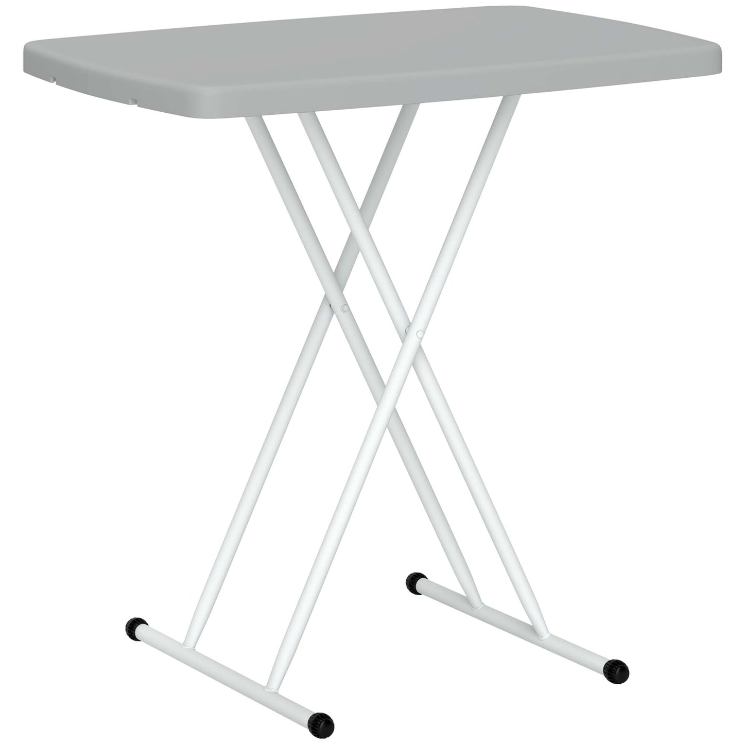 Photo of Outsunny Minimal Folding Outdoor Table - Grey/White in Grey/White colour on a white background