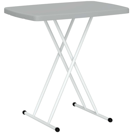 Photo of Outsunny Minimal Folding Outdoor Table - Grey/White in Grey/White colour on a white background