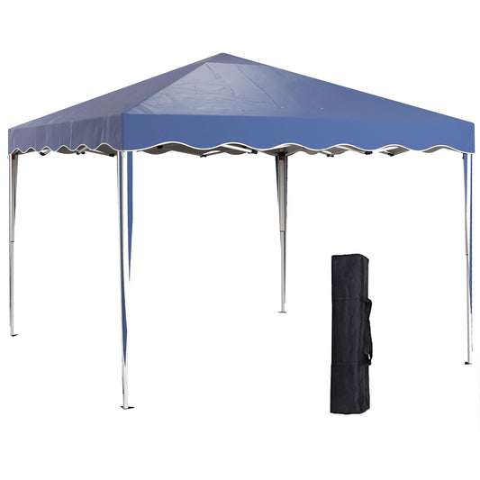 Photo of Outsunny 3 x 3cm Adjustable Height Pop-Up Gazebo, with Bag - Blue in Blue colour on a white background
