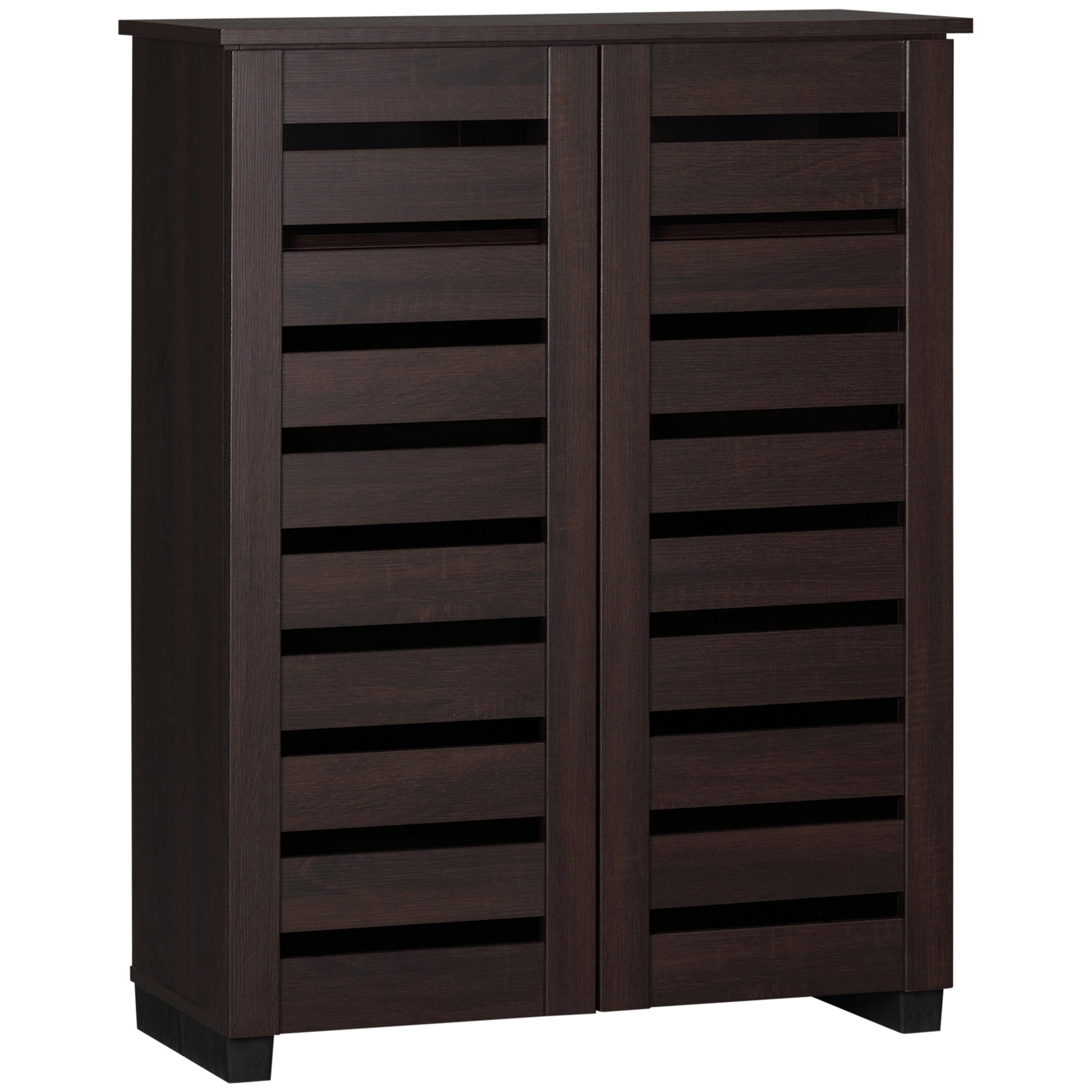 Photo of HOMCOM 15 Shoe Storage Cabinet - Wood-Effect in Wood-Effect colour on a white background