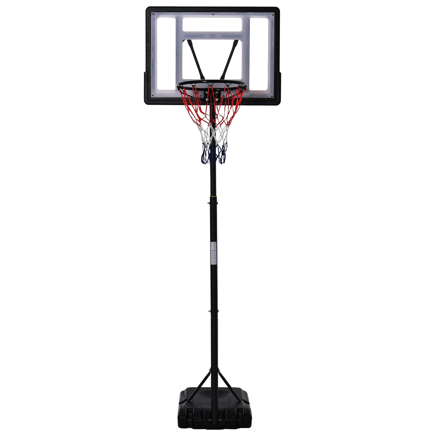 Photo of HOMCOM 1.55-2.1m Basketball Hoop and Stand w/ Fillable Base, Wheels in Wheels colour on a white background