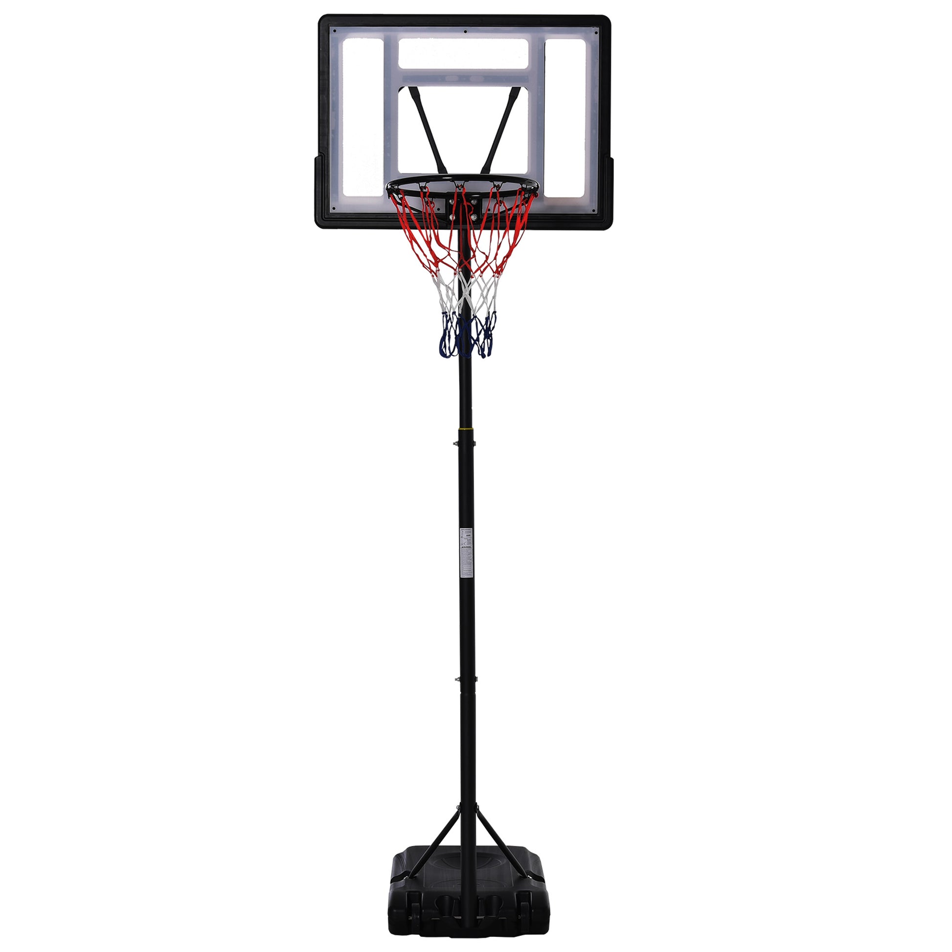 Photo of HOMCOM 1.55-2.1m Basketball Hoop and Stand w/ Fillable Base, Wheels in Wheels colour on a white background