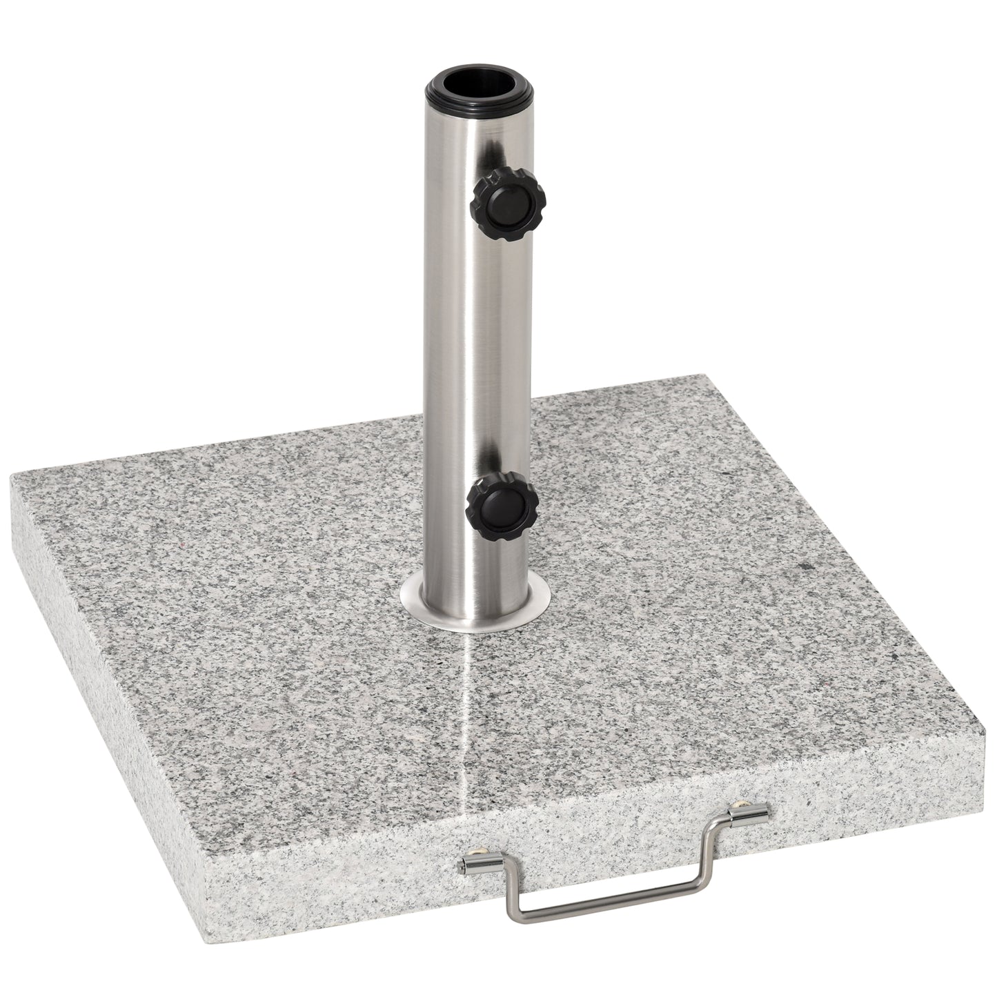 Photo of Outsunny 25kg Garden Umbrella Base Durable Parasol Holder Patio Furniture Outdoor Sunshade Marble Stand in Stand colour on a white background